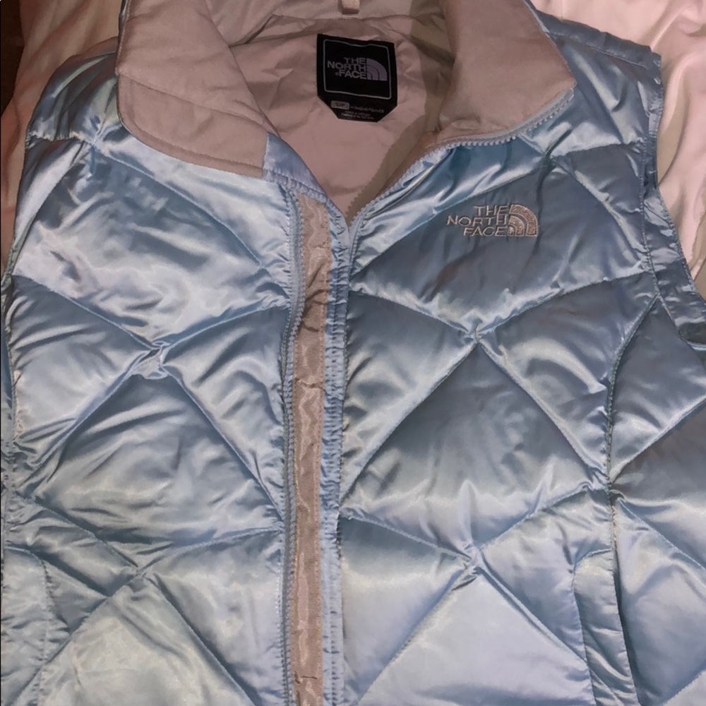 Light blue north face vest